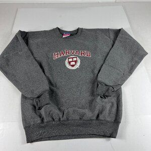 Champion Harvard Ivy League Sweater Small Grey & Red Long Sleeve Crewneck